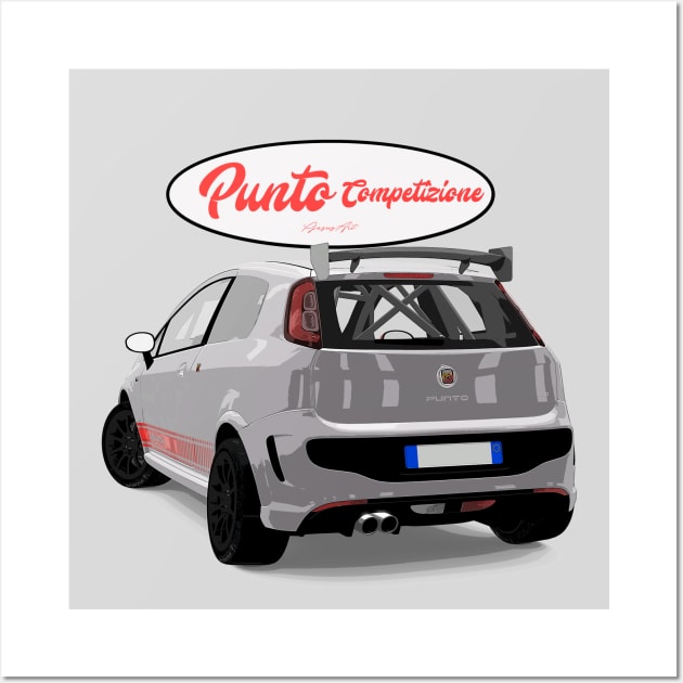 Punto Competizione Bianco Rosso Stickers Back Wall Art by PjesusArt